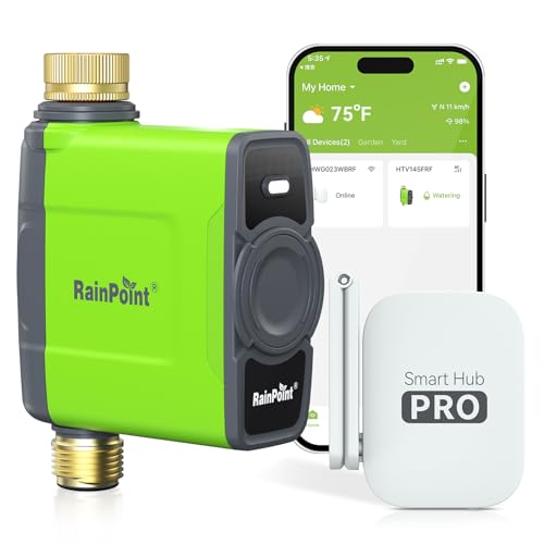 RAINPOINT WiFi Water Timer for Garden Hose, WiFi Sprinkler Controller, Smart Hose Timer Valve,...