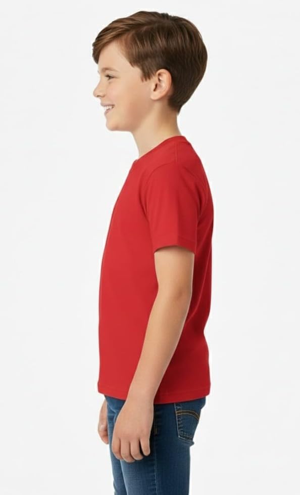 Image of T-Shirt for Boys | Super Colour (White Black Pink Yellow) Super Cotton [100% Pure] Solid Plain Tees