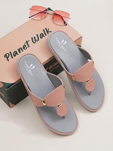 Image of Women's Elevate Comfort Flat Sandals Cushioned Adjustable & Stylish Slip-Resistant Design For Girls /Ladies