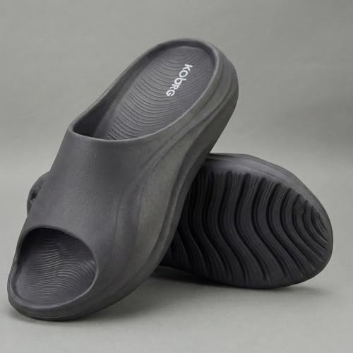 Image of KOBURG Milan Slides for Men| Stylish Trending | Comfortable | Super soft | Lightweight | EVA Sole | Casual Slider | Slippers | Flip Flops for Men KF-484