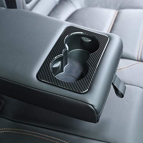 Portavasos trasero para Jaguar F-Pace 2016-2018 ABS fibra carbono miniatura 3