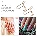 Mikinona 10pcs Adjustable Detachable Nail Rings for Manicure Art Hollow Design for All Finger Stylish Nail Art Patches Set Gold for Gel Polish Enhancements
