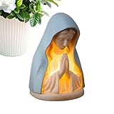 Lampe der Maria - 18 cm religiöses Nachtlicht, sanfte Beleuchtung, Augenfreundliche Tischlampe | Wohnkultur für Schlafsaal Gebetsraum Kindergarten Ecke