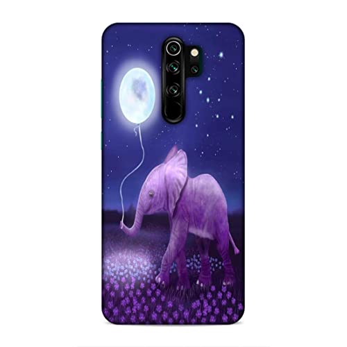 Image of Printed Mobile Back Hard Case Cover for Xiaomi Redmi Note 8 Pro | Animal Love, Cute Baby Elephant, Moon Balloon, Night Love -2200