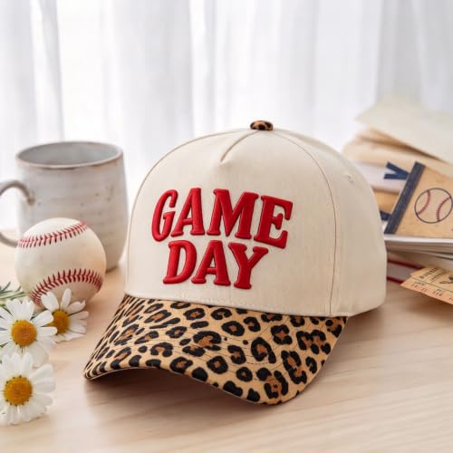 Gameday Hat Vintage Embroidered Football Season Cap Sports Fan Baseball Cap - image 5