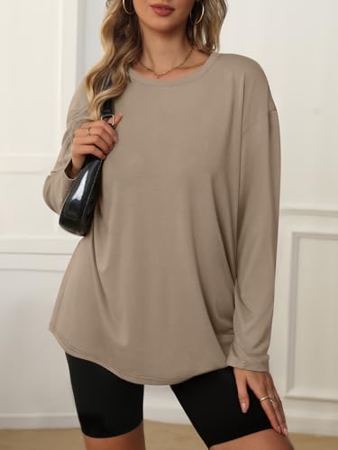 ATHMILE Womens Oversized Long Sleeve T Shirts Basic Crewneck Tee Fall Tops Casual Workout Fashion Casual Y2K Clothes3