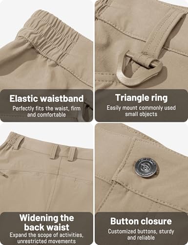 Image of TACVASEN Men's Tactical Pants Quick-Dry Water-Resistant Lightweight Hiking Pants with 8 Pockets