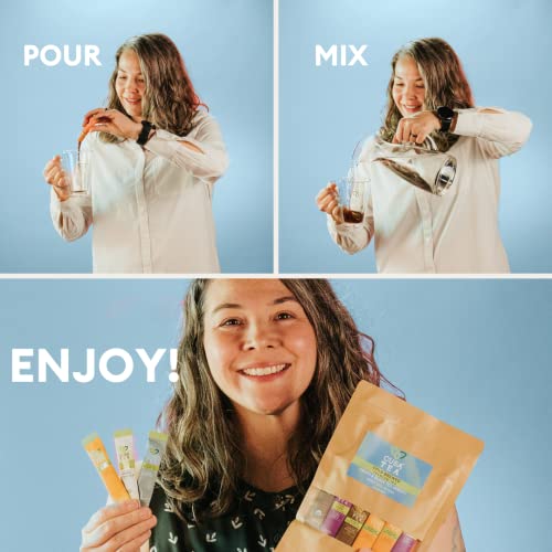 Cusa Tea & Coffee, Green & Black Tea Variety Pack. Premium Instant Tea, Real Fruit And Spices, Organic Leaves, No Added Sugar. Drink Mix Packets Ready In Seconds, Makes Hot Or Iced Tea (30 Servings) #TOP3
