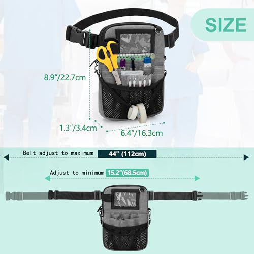 Trunab Krankenschwester Gürteltasche Medizinische Taillentasche, Krankenschwester Organisator Tasche mit Mehreren Fächern, verstellbarem Hüftgurt, ideal für Krankenschwester-Set, Stethoskop
