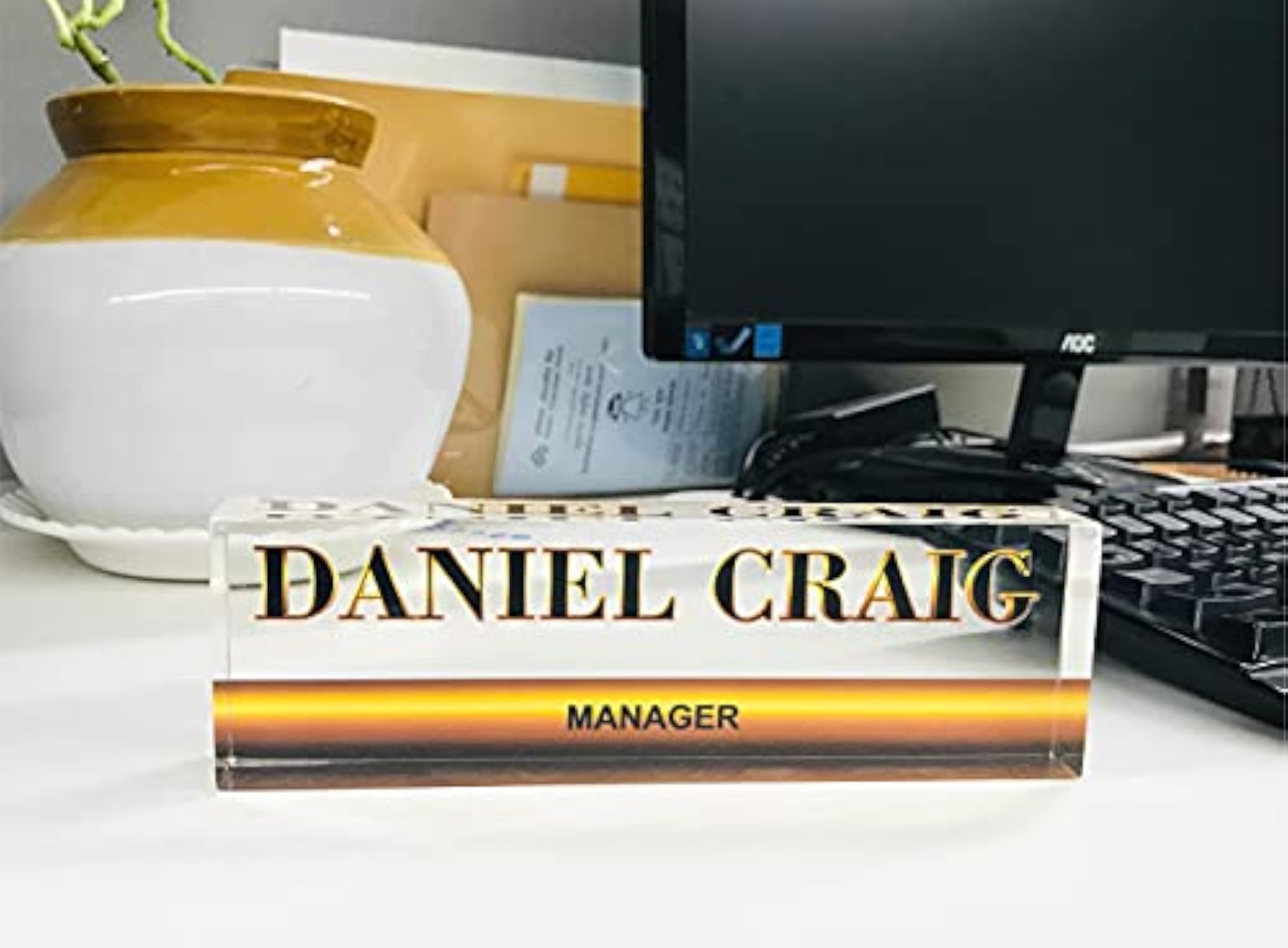 Desk Name Plates, Custom Name Plate, Personalized Name Plaque