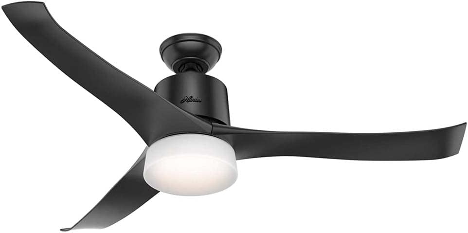 Cheapest 🛒 Hunter Symphony Indoor Wi-Fi Ceiling Fan with LED Light and Remote Control, 54, Black
