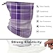 FOSKERV Women's Fashion Warm Neck Gaiter, Soft Comfortable Neck Warmer, Reusable Face Cover Scarf with Elastic Cord for Daily Use, Purple Tartan Plaid Scottish Pattern