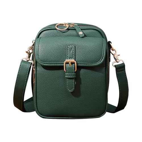Sac à bandoulière en cuir avec multiples compartiments et doublure douce