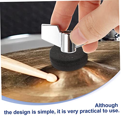 Vaguelly 4 Conjuntos Almofada De Feltro De Tambor Almofada De Prato Pad De Bateria Útil Almofadas De