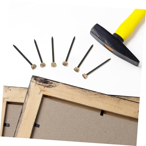 Image of KICHOUSE 20Pcs Decorative Copper Nails for Wall Mounting Stylish Frame Nails for Pictures and Artwork Reliable and Strong Picture Hanging Hardware for Decor