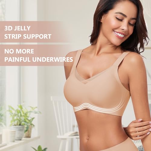 WOWENY Wireless Bras for Women no Underwire Push Up Bra Comfort Seamless Full Coverage Bralettes with Support Everyday Bra4