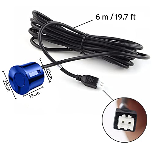 Image of Car Reverse Sensor 19.7ft /6m, Universal Sensors Radar Weatherproof Exact Inducing for Vehicles Backup Reverse Radar System, Pack of 4 (Blue)