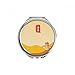 Circular White Dew Twenty Four Solar Term Hand Compact Mirror Round Portable Pocket Glass