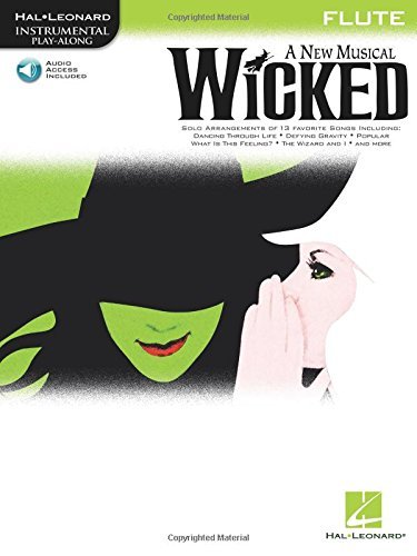 Livre partition flute Wicked Hal Leonard avec code acces audio en ligne