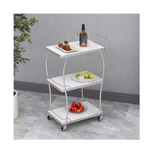 Chariot de bar à 3 niveaux pour optimiser le rangement des petits espaces