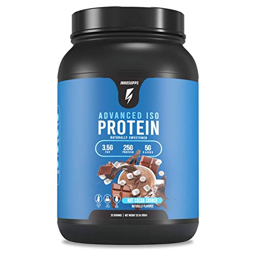 InnoSupps Advanced Iso Protein | 100% Whey Isolate Protein Powder | No Artificial Sweeteners| Low Fat, Low Carbs | 25g of Protein | Hormone Free, Gluten Free, Soy Free | (Hot Cocoa Crunch)