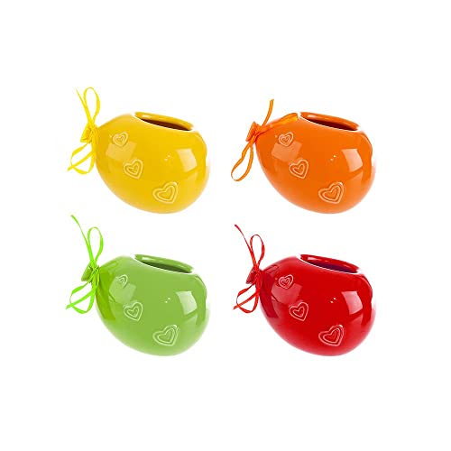 1 PZ Vaso Vasetto portapiantine colorato porcellana BOMBONIERA