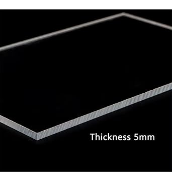 50cm x 90cm x 5mm Clear Acrylic Sheets, 5mm Thick Clear Plastic Acrylic Sheet, Transparent Plastic Sheet Panels for Decoration, Display, Picture Frame, Painting, Sunny Room