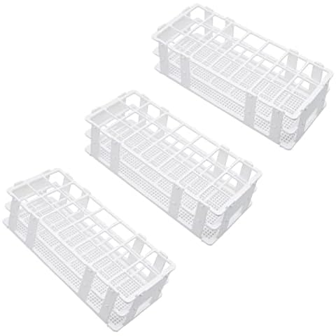 BREUAILY 3 x Reactive Tube Holder 30 mm Plastic Test Tube Stand with 21 Holes Centrifuge Tube Stand Holder for Educational Tools Laboratory Accessories Test Tube Cover