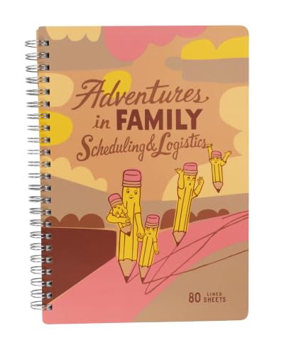 Blue Q Spiral Notebook 6x8 - Funny Notepad for Note Taking & To-do List w/Sturdy Thick Cover, 80 Lined Perforated Sheets, Spiral Bound Journal, Cute Gifts for All Occasions - Family Scheduling