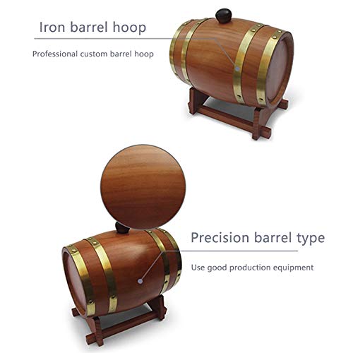 Vinta - Barile di legno da 3 l per birra, whisky e rum, perfetto per casa, bar, ristorante, esposizione e porta birra, ideale per detive Sto & Serving Solut