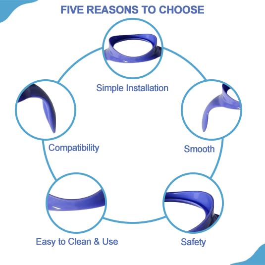 Miniatura 3 de Paquete de 6 asas para biberones compatibles con botellas Lansinoh, ergonómicos, de fácil agarre para recién nacidos y bebés, color morado