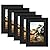 HOTURE Photo Frame Set, 5 Pieces, Display Pictures Includes Pad and Without Pad, Wall Gallery Photo Frames (9x12, Matte Black)