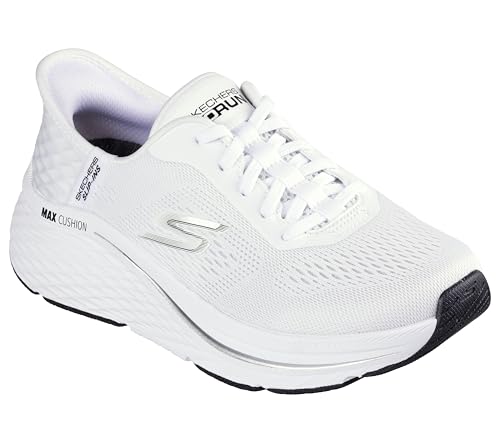 Image of Skechers Women's Max Cushioning Elite 2.0 Vanish Hands Free Slip-ins, White /Black, 8