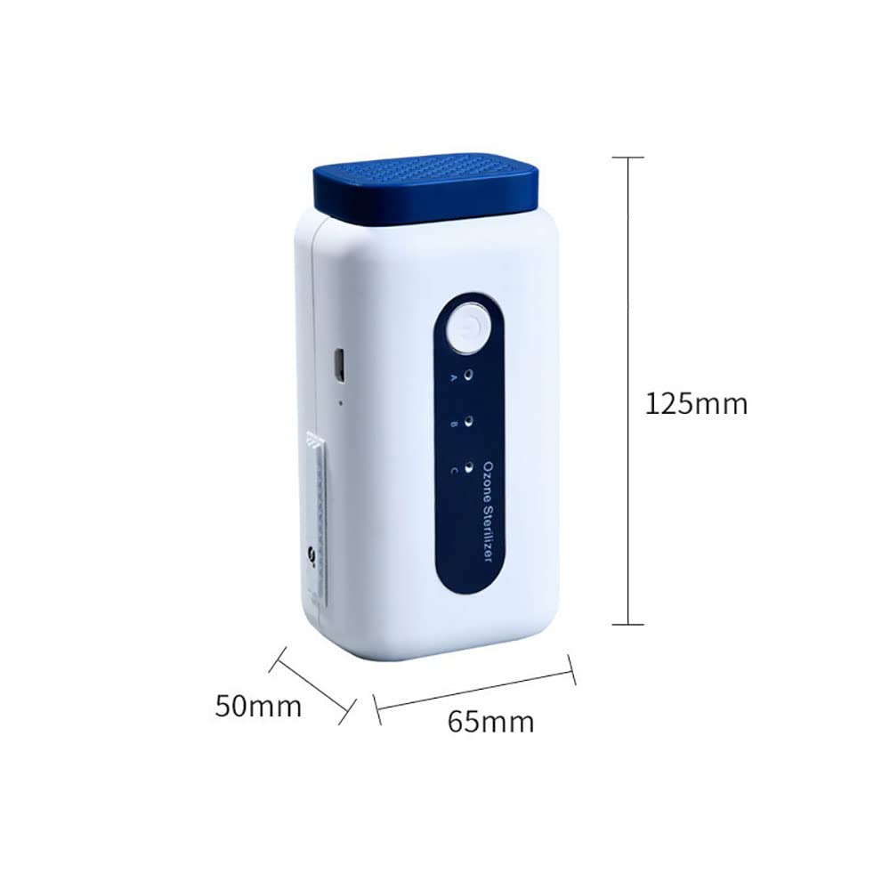 Generador de ozono Desodorante Hogar O3 Purificador de aire Ionizadores de aire portátiles con 2 interfaces para respirador Caja de zapatos Refrigerador Coche, Carga USB