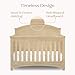 Delta Children Simmons Kids SlumberTime Emma 4-in-1 Convertible Baby Crib N More - Greenguard Gold Certified, Natural Sandstone