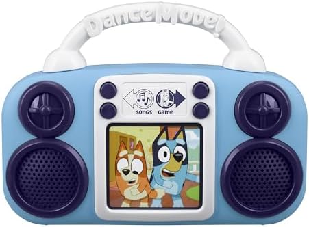 eKids Bluey Toy Music Player, Toy for Toddlers with Built-in Music, for Fans of Bluey Toys for Boys and Girls