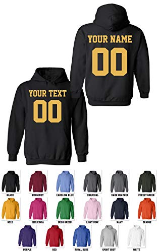 Tee Miracle Design Your Own Hoodie - 2 Sided Custom Jersey Hoodies Pullover Team Sweatshirts Black #TOP1