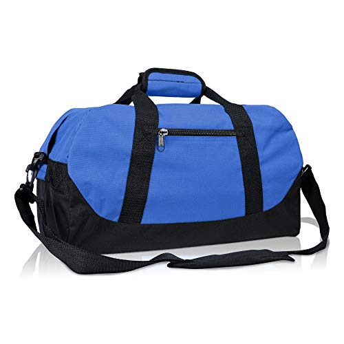 Image of DALIX 18 inch Two Tone Duffle Bag Medium Black Red Blue Gold Pink Purple Gray