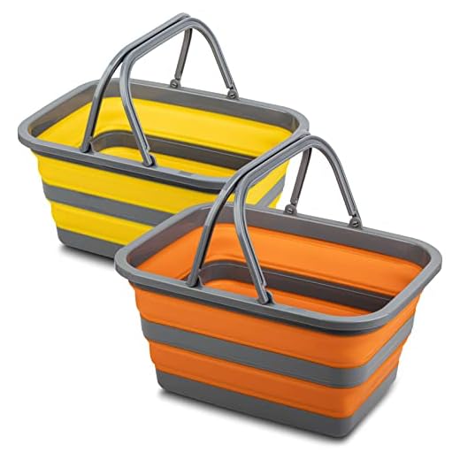 Collapsible Sink with 3.17 Gal / 12L Each, Larger Wash Basin for Washing Dishes, Camping, Hiking and Home