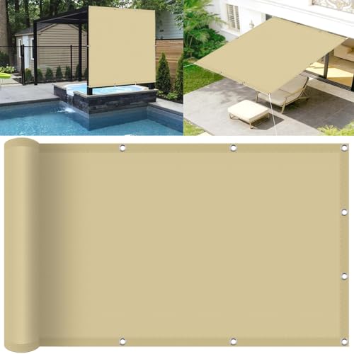 Toile ombrage imperméable protection UV bâche rectangulaire avec oeillets