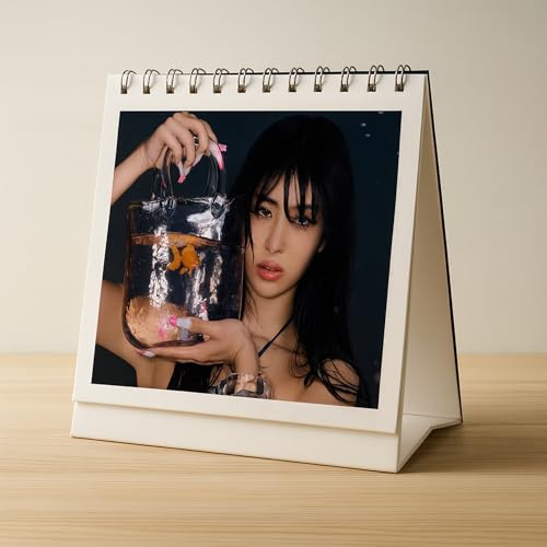 Image of Katseye Desk Photo Album - Premium Spiral Display (24 Glossy Laminated Photos Front Back)