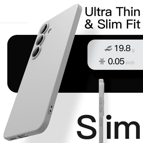 JETech Slim Case for Samsung Galaxy S25 5G with Camera Lens Full Protection, Ultra-Thin Lightweight Matte Finish Minimalist Protective Phone Cover (Silver Shadow) by JETech - Image 3