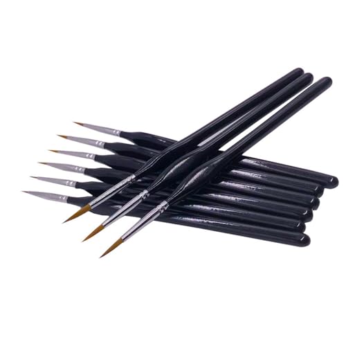 Kriccekal 詳細ペイントブラシセット18個ミニチュアブラシ、アクリル画、油絵、水彩、数字でペイントに適用