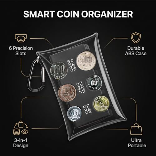 Organizador para monedas yen japonés con 6 ranuras miniatura 5