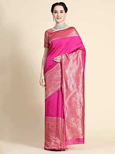 Image of Avantika Fashion Women's Classy Kanjivaram Soft Lichi Silk Banarasi Saree With Blouse Piece