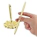 RUTICH Hollow Round Pen Holder Signing Pen Set for Wedding Bridal Engagement Valentine's Day Favors,Golden 2 Pcs…