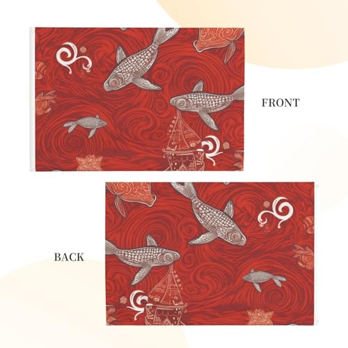 Drapeau pour extérieur 1,2 x 1,8 m robuste drapeau de cour double face avec œillets