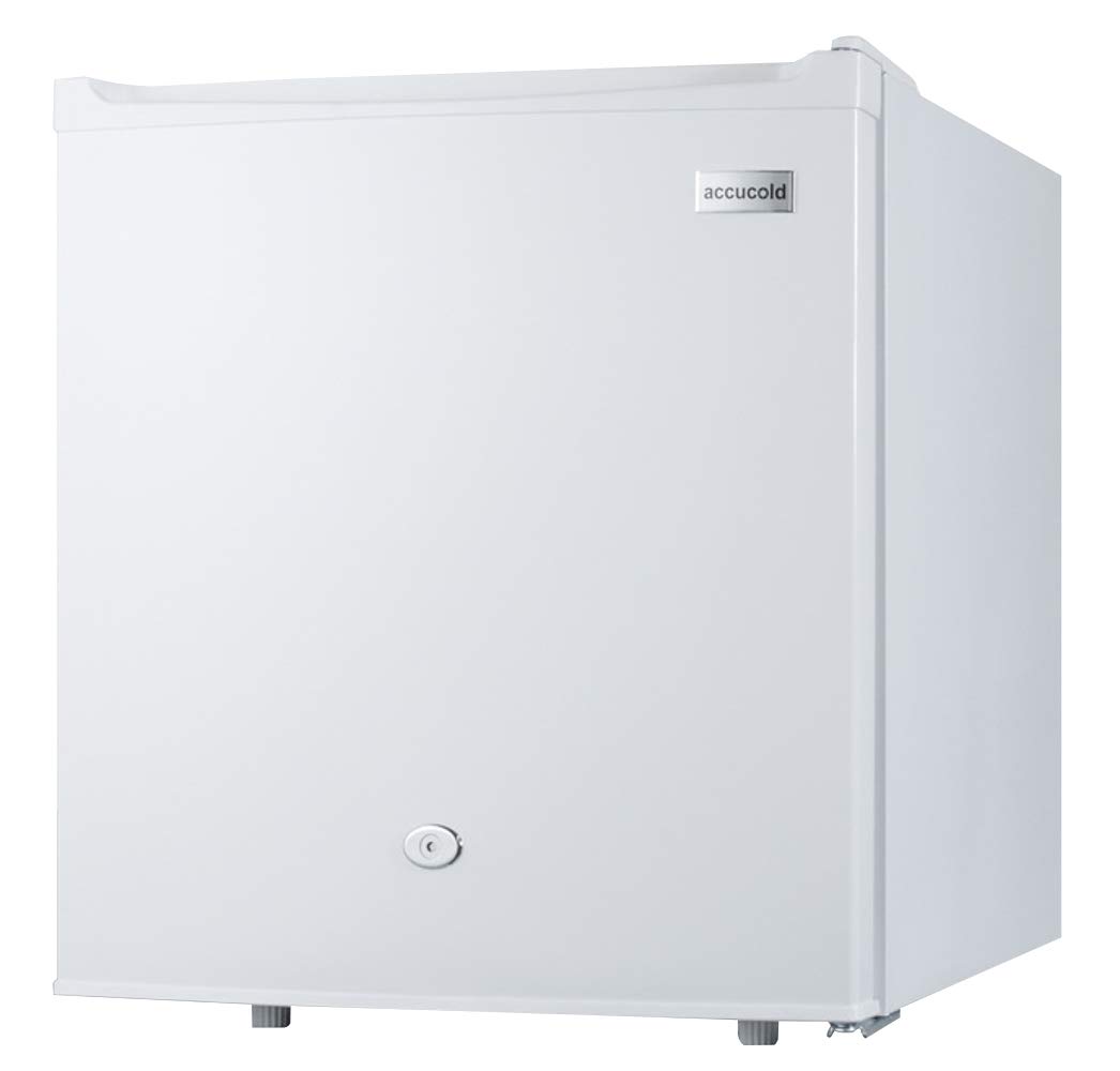 Summit Appliance Ffar23l Accucold 19" Wide Compact All-Refrigerator; Automatic Defrost; Factory-Installed Lock; Internal Fan Cooling; 1.7 Cu.Ft Capacity; LED Lighting; Adjustable Thermostat; White on Fridge.com - View 3