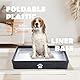 MEEXPAWS Quadratische Hundetoilette faltbar, PIPI Pad Halter 57x57 cm mit hohem Rand, wasserdichte Welpenunterlage für Stubenreinheit, praktisch für Balkon & Wohnung