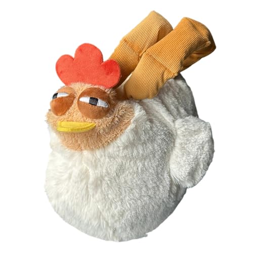 Funny Cartoon Chicken Plush Handbag Stuffing Animal Adjustable Crossbody Shoulder Bag Purse for Women Girls